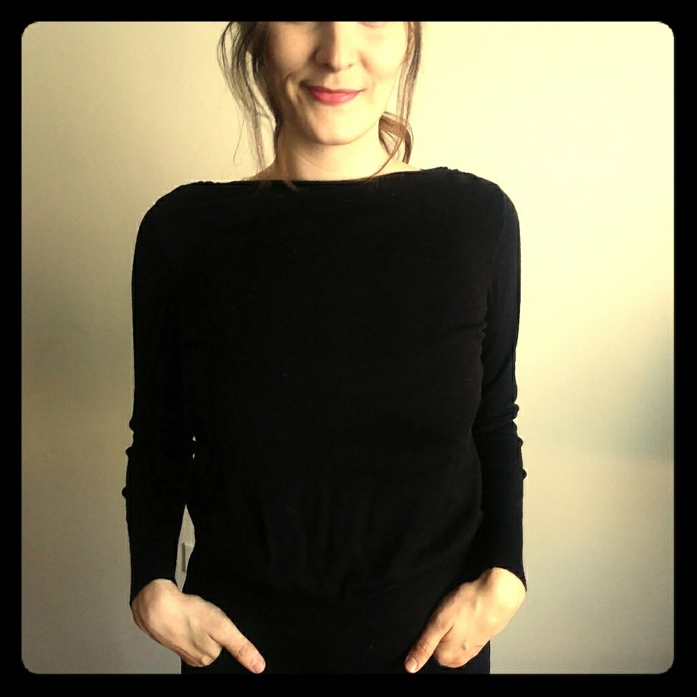 Cropped Black Sweater NY & Company